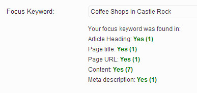 Focus Keyword Count in WordPress SEO plugin